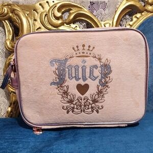 Juicy Couture Heritage Peach Velour Makeup Case